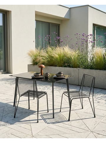 Beliani 2er-Set Esszimmerstuhl CHIEVE in Schwarz