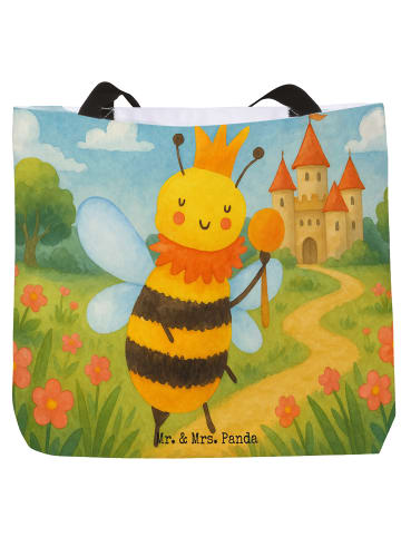 Mr. & Mrs. Panda Shopper Biene König Design ohne Spruch in Weiß