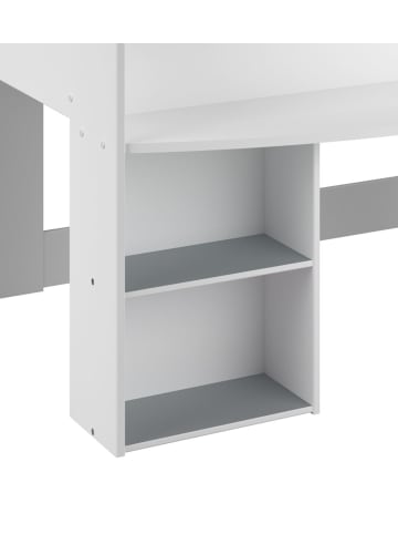 Parisot Kinderzimmer in weiß Set 2-tlg. mit Kleiderschrank und Hochbett 90x200