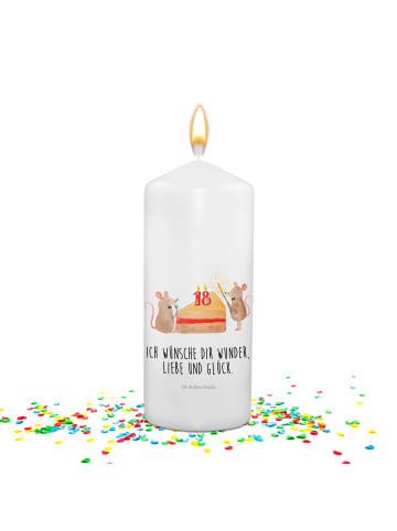 Mr. & Mrs. Panda Geburtstagslicht 18. Geburtstag Mäuse Kuchen mi... in Weiß
