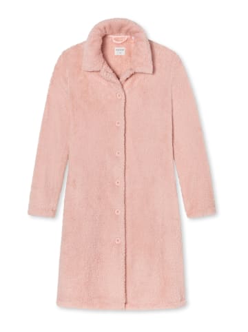 Schiesser Bademantel Teddy Fleece in Rosa