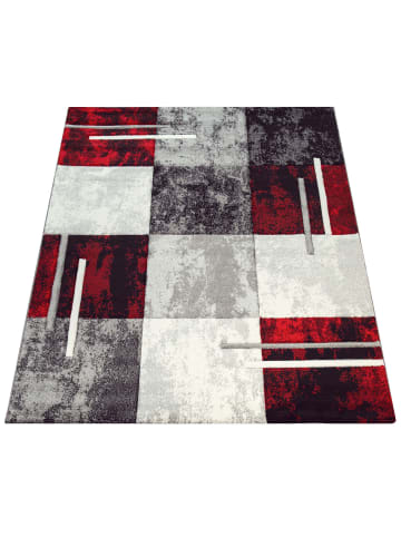 KADIMA DESIGN Teppich Kurzflor Karo Wohnzimmer in Grau
