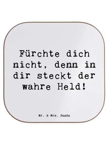 Mr. & Mrs. Panda Getränkeuntersetzer Spruch Ängste vor Monstern ... in Weiß