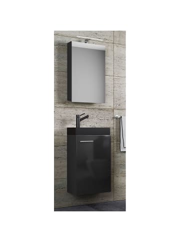 ebuy24 Badmöbelset SlitoBL schwarz schwarz 41 x 22 cm