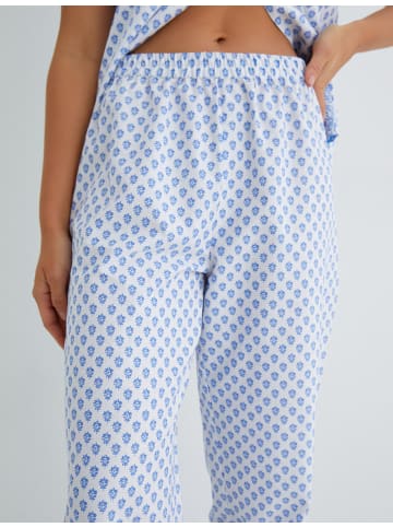 KOTON Schlafanzug Gewebt in Weiß Gemustert