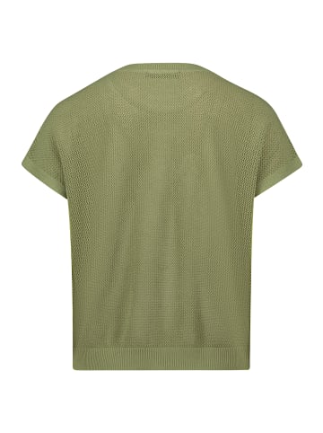Betty Barclay Lochstrick-Pullover ohne Arm in Oil Green