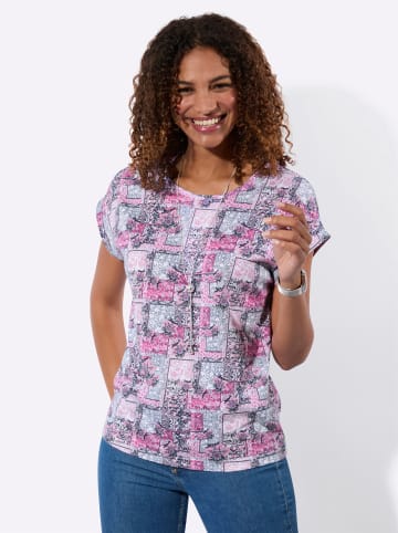 WITT WEIDEN Kurzarmshirt in fuchsia-bedruckt