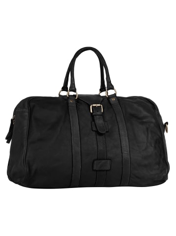 Forty degrees Reisetasche echt Leder in schwarz