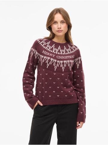 Vila Weihnachtspullover in Fig