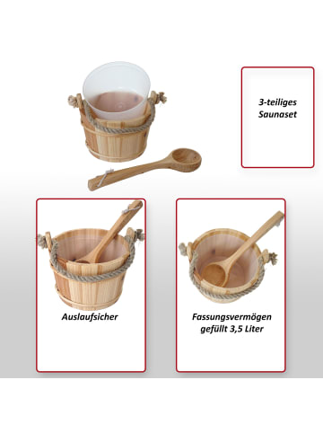 MCW Saunakübel mit Einsatz B26, Hell-braun