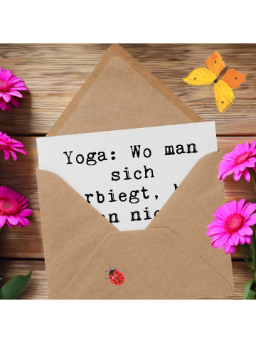 Mr. & Mrs. Panda Einladungskarte Spruch Yoga BalanZeichen mit Spruch in Weiß