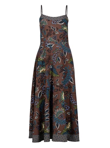 Zero Maxikleid ohne Arm in Brown/Petrol
