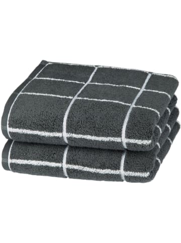 Ross Ross Handtuch  Sensual Skin - Überkaro in anthrazit