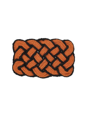 relaxdays Fußmatte "Kokos" in Orange/ Schwarz - 75 x 45 cm