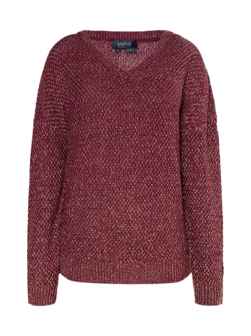 usha BLACK LABEL Damen Strickpullover in Weinrot