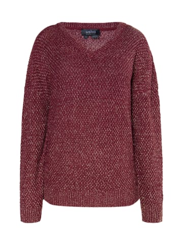 usha BLACK LABEL Strickpullover in Weinrot