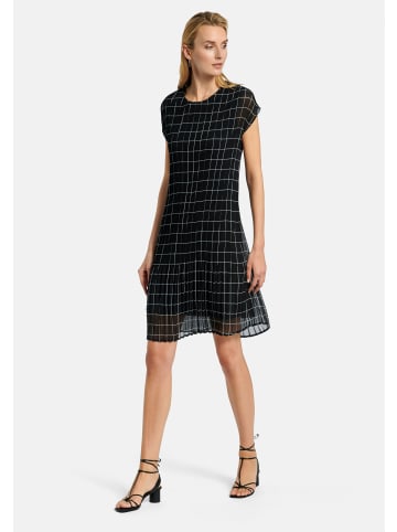 UTA RAASCH Abendkleid Sleeveless dress with check pattern in BLACK/OFFWHITE