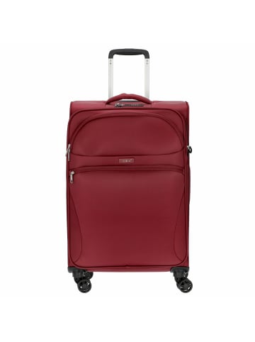 D&N Travel Line 9104 - 4-Rollen-Trolley M 67 cm erw. (bordeaux) in bordeaux