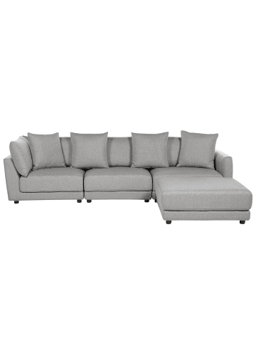 Beliani 2-tlg 3-Sitzer Sofa SIGTUNA in Grau/Schwarz
