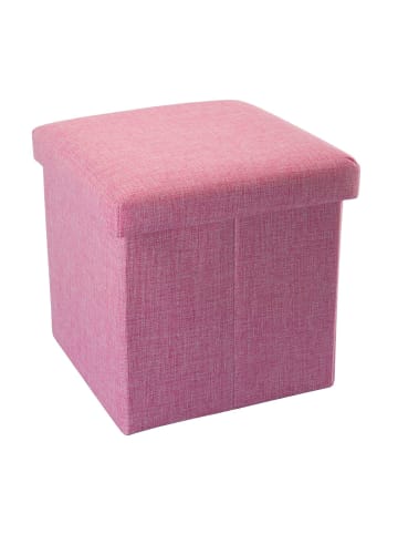 Intirilife Faltbarer Sitzhocker 30x30x30 cm in KIRSCHBLÜTEN PINK