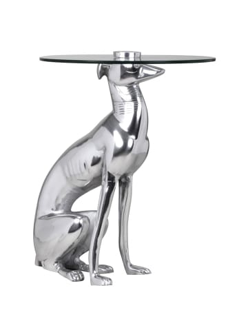 FineBuy Beistelltisch in Silber / Aluminium / 40x40x50
