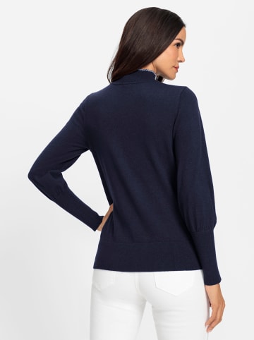 Heine Stehkragenpullover in marine