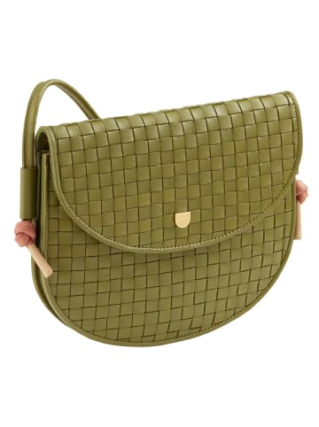 DuDu Skye Umhängetasche Leder 21 cm in olive