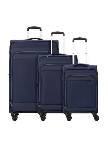 D&N Travel Line 9504 4 Rollen Kofferset 3-teilig mit Dehnfalte in navy