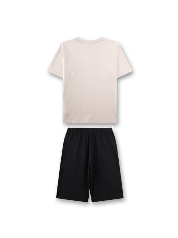 Sanetta Pyjama in Dunkelblau/Beige