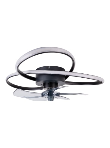 näve LED Ventilatoren "LECCIO" in schwarz - (L)58 cm x (B)58 cm x (H)15.5 cm - EEK D