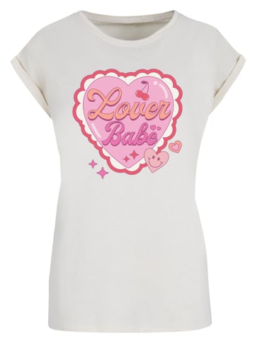 F4NT4STIC Extended Shoulder T-Shirt Lover Babe  Valentinstag in Whitesand