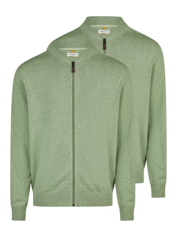 Redmond Strickjacke Basic in Hellgrün