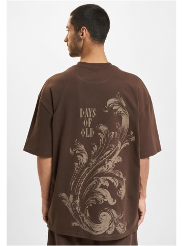 DEF DEF Lange T-Shirts in chocolate brown washed