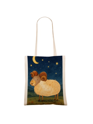 Mr. & Mrs. Panda Stoffbeutel Sternzeichen Widder Design ohne Spruch in Weiß