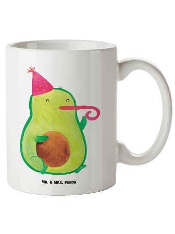 Mr. & Mrs. Panda XL Tasse Avocado Geburtstag ohne Spruch in Weiß