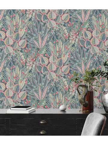 A.S. Création Tapete Tropical Rhapsody in Korallenblüten-Blau