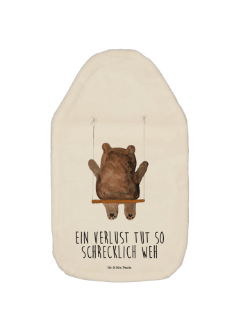 Mr. & Mrs. Panda Wärmflasche Bär Schaukel mit Spruch in Weiß