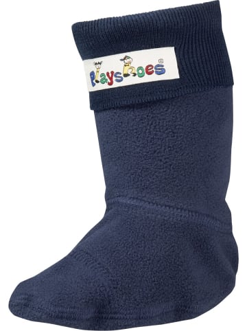 Playshoes Fleece-Stiefel-Socke in Marine