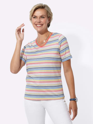 WITT WEIDEN Ringelshirt in flamingo-rauchblau-geringelt