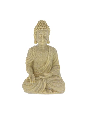 relaxdays Buddha Figur in Sandfarben - (H)18 cm