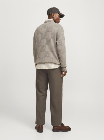 Jack & Jones Strickpullover in Greige