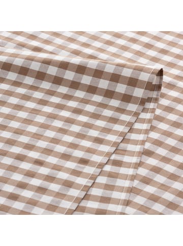 GAMUSI 6er-Set Servietten "Vichy" in Taupe