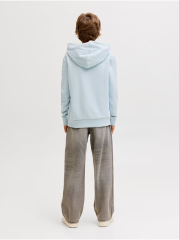 JACK & JONES Junior Sweatshirt JJECALEB VARSITY SWEAT HOODIE JNR in celestial blue