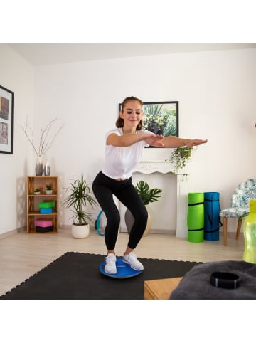 relaxdays Balance Board in Blau - Ø 40 cm