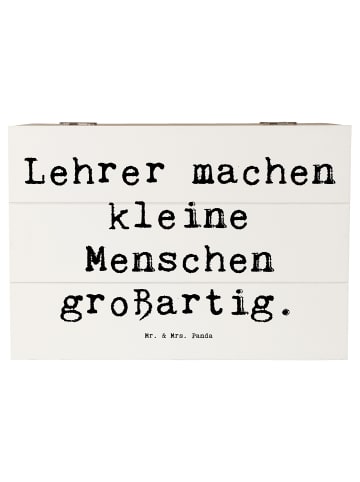 Mr. & Mrs. Panda Aufbewahrungsbox Spruch Lehrer Großartig mit Sp... in Weiß