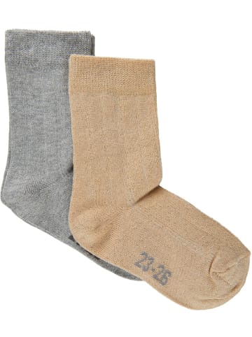 Minymo Kinder Socken "Ankle sock w. lurex (2-pack)" in Multicolor
