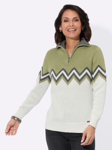WITT WEIDEN Pullover in schilf-ecru-gemustert