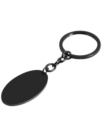 Adeliás Unisex Anhänger – Schlüssel Gravuranhänger aus Edelstahl in schwarz