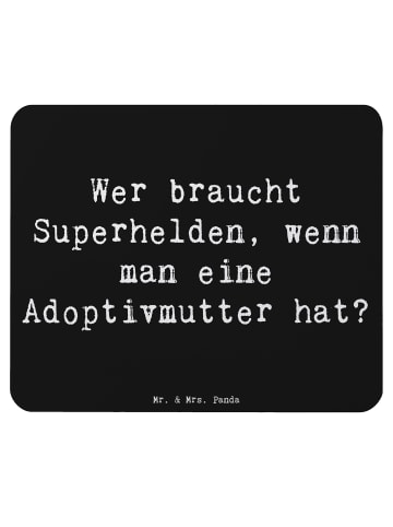 Mr. & Mrs. Panda Mauspad Adoptivmutter Heldin mit Spruch in Schwarz