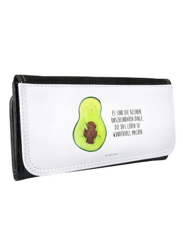 Mr. & Mrs. Panda Damengeldbeutel Avocado Kern mit Spruch in Weiß